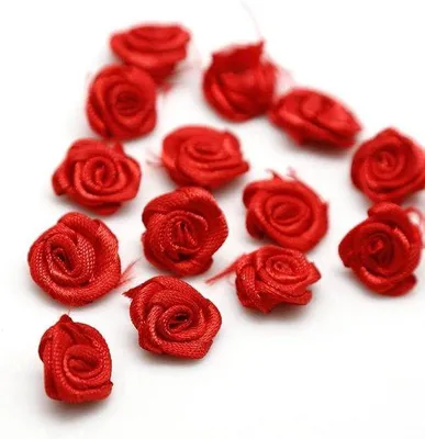 Image de Fleurs artificielles - Roses de 15 cm - Décoratives pour le bricolage et les fêtes