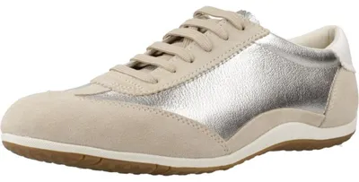 Produktbild von Geox Damen D Vega Sneaker, Lt Taupe Lt Gold, 38 EU