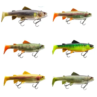 Zdjęcie produktu dla DAIWA PROREX LIVE TROUT DUCKFIN SWIMBAIT, przynęta gumowa, 18 cm, firetiger, 15430-418