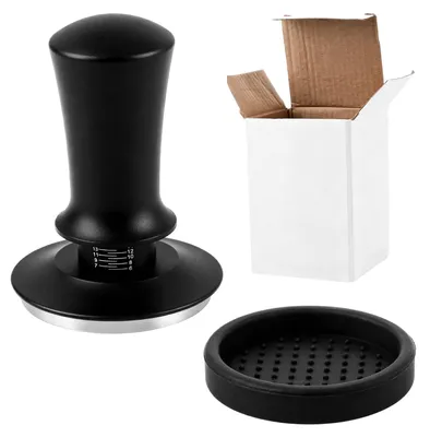 Espresso Tamper 53 mm, Edelstahl, mit Feder