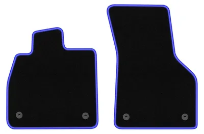 Produktbild von Fußmatten Automatten Velours Schwarz/Blau für Audi TT III 2015- Set 2-tlg