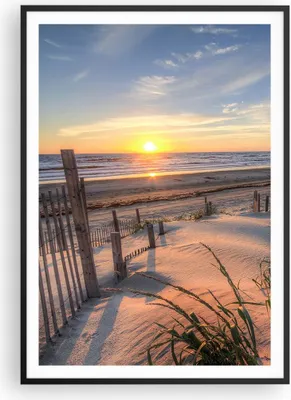 Produktbild von Gerahmtes Poster - Schwarzer Rahmen - Westen Sonne Düne - 70x100 cm - Wand Bild - Wanddeko - Wandbilder - Kunstposter - Wandposter - Bilderrahmen - Bilder - Kunstdruck - Wandbild - P2BPA70x100-4219