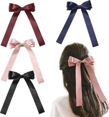Produktbild von Haarklammern mit Schleife und Kristallen, Haarspangen, starker Halt, Haarschmuck für Damen und Mädchen