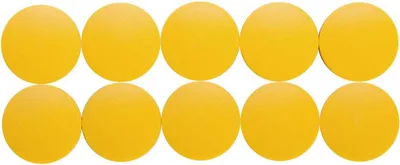 Produktbild von MAUL Magnet rund 10 Stück 2,5 kg Kunststoff Ferrit bruchsicher erodiert lackiert Ø 3.8 x 1.55 cm gelb