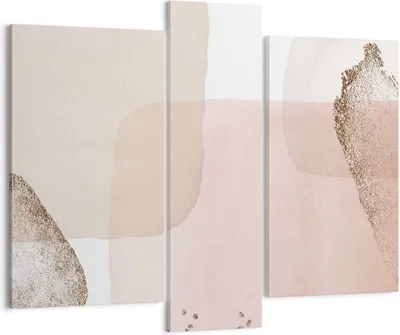 Produktbild von Bild auf Leinwand - Leinwandbild - 3 Teile - Abstraktion Modern Pastell - 95x80cm - Wand Bild - Wanddeko - Wandbilder - Leinwanddruck - Bilder - Wanddekoration - Leinwand bilder - CB95x80-4618