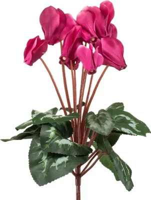Produktbild von artplants.de Kunstblumen Alpenveilchen VERIANA auf Steckstab, pink, 30cm - Künstliche Zyclamen