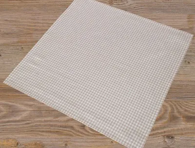 Image de Textile Tissu Serviette beige à carreaux 45x45 cm