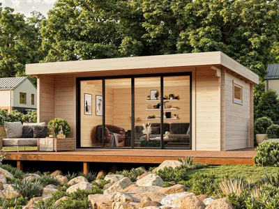 Produktbild von Fjordholz Gartenhaus Modell Kubi 44 IsoSlide