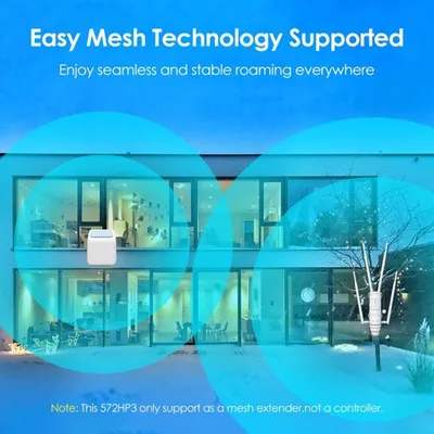 Produktbild von WiFi-Router AC1200, Dualband – 2,4 GHz und 5,8 GHz – Für den Außenbereich geeignet, wetterfest – Mesh-Repeater