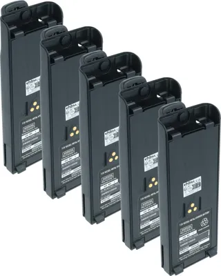 Produktbild von vhbw 5x Akku kompatibel mit Motorola MT2000, JT1000, MTS2000, HT6000, MTS2010, MT2100 Funkgerät, Walkie Talkie (2500 mAh, 7,5 V, NiMH) + Gürtelclip