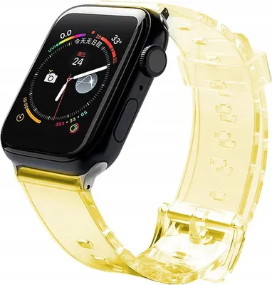 Obrázek produktu pro Náhradní silikonový řemínek HQWear pro Apple Watch 6/5/4/3/2 (40 mm/38 mm) žlutý