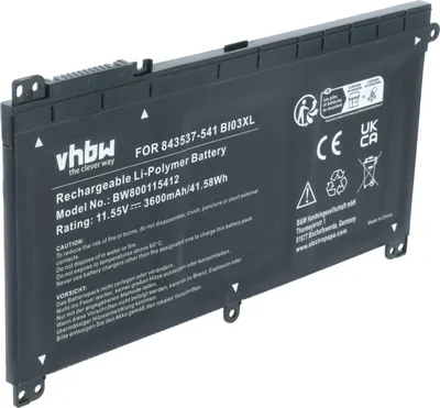 Produktbild von vhbw Akku kompatibel mit HP Pavilion X360 13-U029TU, X360 13-U021TU, X360 13-U023TU, X360 13-U020TU Notebook (3600 mAh, 11,55 V, Li-Ion)