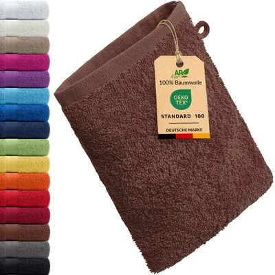 Produktbild von AR Line ARIZONA Handtuch-Serie – 500 g/m² Frottier in 9 Größen verfügbar, Größe: Waschhandschuh 15x21 cm, Farbe: Schokobraun