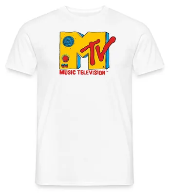Produktbild von Spreadshirt MTV Music Television Radio-Logo Männer T-Shirt, S, Weiß