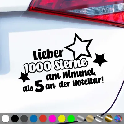 Produktbild von PantherPixel 1000 Sterne Aufkleber am Himmel Reisen Urlaub Camping Sticker Auto Geschenkidee Farbe Schwarz