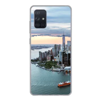 Produktbild von MuchoWow® Handyhülle Schutzhülle Hülle für Samsung Galaxy A51 Luftaufnahme von New York Silikon Softcase Handy Hülle - Schutzabdeckung