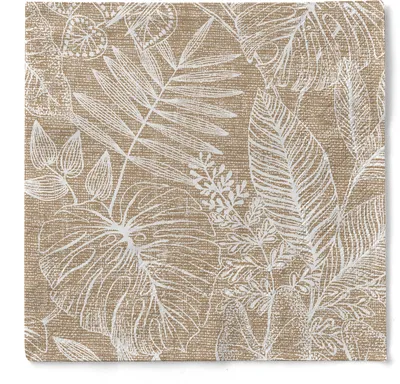 Produktbild von Tissue Serviette Kona in Braun, 3-lagig, 33 x 33 cm, 100 Stück - Mank - Floral