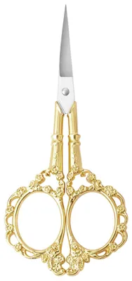 Vintage Nähschere, gold, 11,7 cm, Edelstahl, antiker Stil