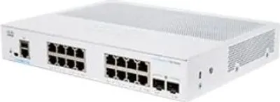 Zdjęcie produktu dla Cisco CBS250-16T-2GEU-RF, Zarządzany, L2/L3, Gigabit Ethernet (10/100/1000), Możliwości montowania w stelażu