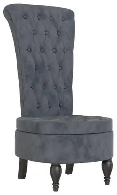 Image de Fauteuil en velours avec dossier haut pour salon