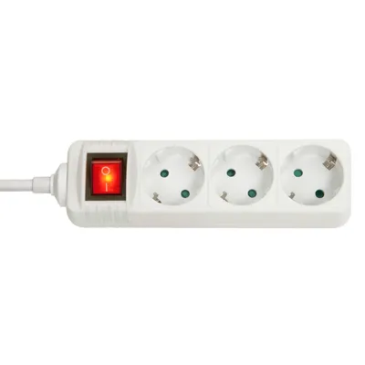Zdjęcie produktu dla Lindy 73101 przedłużacz zasilania 3 gniazda AC do wnętrz biały