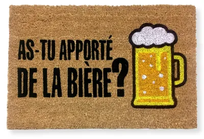 Fußmatte Kokosfaser 40x60 cm "Hast du Bier?" Anti-Rutsch