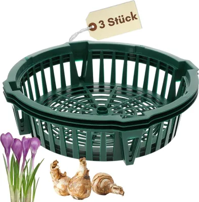 Produktbild von Pflanzkörbe für Blumenzwiebeln Pflanzkorb Blumenzwiebeln Pflanzkörbe für Tulpenzwiebeln Pflanzschalen Blumenzwiebel Tulpen Herbstpflanzung ø 30 cm 3 St.