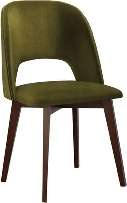 Immagine prodotto di Sedia da pranzo imbottita AFTON 7 - noce / oliva scuro