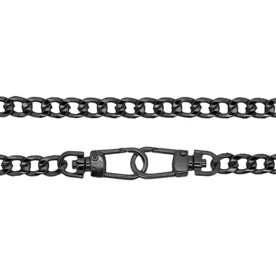 Produktbild von 1 Taschenkette 100 cm lang mit Karabinerhaken aus Metall Trageriemen Schulterriemen Variantenwahl, Größe:Variante 3 | 100 x 1.0 x 0.5 cm, Farbe:schwarz