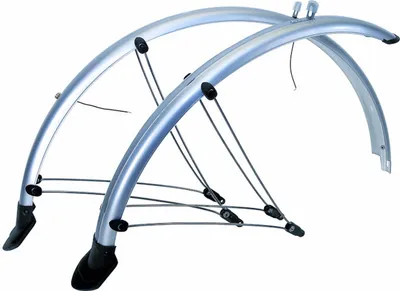 Produktbild von Kotflügelset 28 PVC 45 mm Silber mit Stromkabelführung
