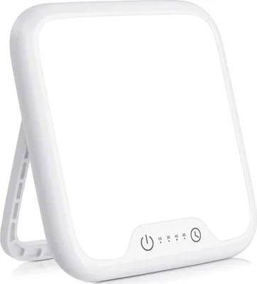 Produktbild von Tageslichtlampe, 10000 Lux lampe mit Memory Funktion, 4 Timer, UV-Frei Sonnenlicht Lampe mit Touch-Steuerung, Stufenlosem Dimmen, Faltbar Halterung