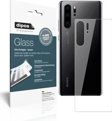 Produktbild von 2x Schutzfolie für Huawei P30 Pro New Edition Rückseite - Anti-Shock 9H Folie dipos Glass Kunststoffglas