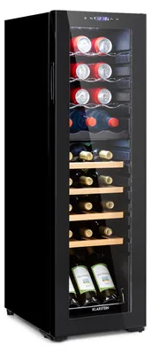 Zdjęcie produktu dla KlarsteinBovella 27 Duo+, chłodziarka do wina, dwustrefowa, 74 l, 27 butelek, szklane drzwi