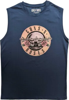 Image de Guns N Roses - Haut sans manches "Classic" pour homme/femme unie RO5743 (L) (Bleu jean)