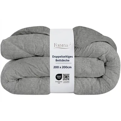 Produktbild von Formeya Bettdecke 200x200 cm, 300 GSM Steppdecke, Ganzjahresdecke, , Schlafdecke, Grau