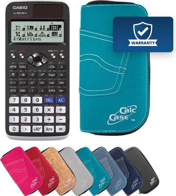Produktbild von Casio FX-991 DE X Taschenrechner mit Schutztasche türkis