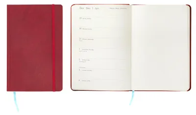 Produktbild von Idena Agenda Buchkalender 2026 / ca. DIN A6 / Farbe: rot