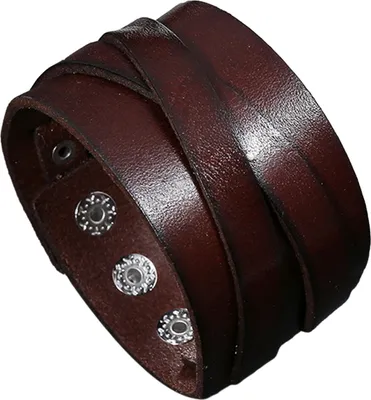 Produktbild von Herren-Armband aus Kunstleder, einfarbig, glatt, Punk-Stil, Knopfverschluss, leicht, individueller Kreuzgurt, Herren-Accessoire
