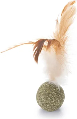 Image de Jouet pour chats Beeztees Catnip Ball avec plumes 12 cm