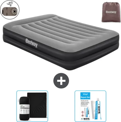 Produktbild von Bestway Luftmatratze - 2-Personen - 152 x 203 x 46 cm - Grau - Inklusive Zubehör
