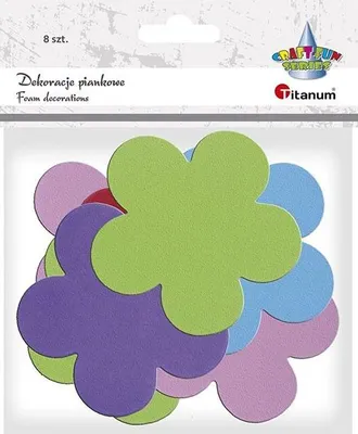 Produktbild von Schaumstoffdekorationen Blumen 11.4cm 8St. Titanum
