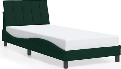 Produktbild von vidaXL Bettgestell ohne Matratze "Hanko" Dunkelgrün 80x200 cm Samt