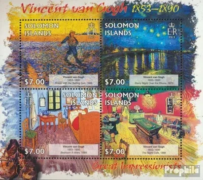 Produktbild von Briefmarken Salomoninseln 2013 Mi 1746-1749 Kleinbogen (kompl. Ausg.) postfrisch Vincent van Gogh