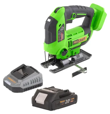 Image de Procraft ST22 Scie sauteuse sans fil 20 V 80 mm Brushless + 1x batterie 2,0 Ah + chargeur