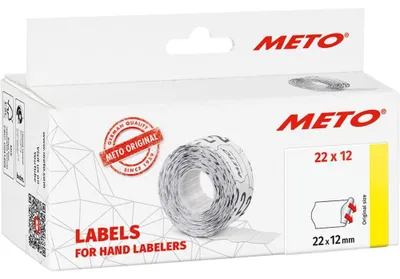 Immagine prodotto di METO 9506155 METO Preisetiketten weiß permanent 22,0 x 12,0 mm, 6 Rollen