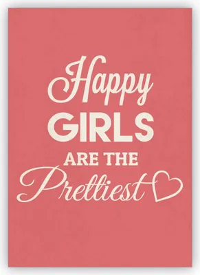 Produktbild von 4x Coole rosa Motto Geburtstagskarte für die beste Freundin: Happy girls are the prettiest