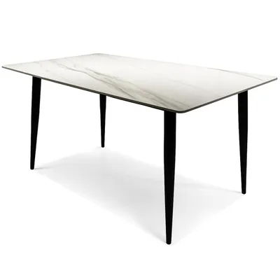 Zdjęcie produktu dla Stół do salonu jadalni ceramiczny blat Satuario 140x80x75 beżowy