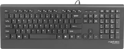 Produktbild von Natec Multimedia Keyboard BARRACUDA slim USB  US layout  black