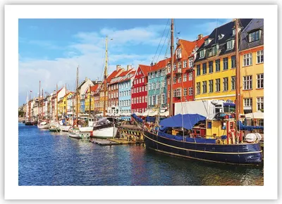 Produktbild von Poster - Poster ohne Rahmen - Kopenhagen Nahavn Schiffe - 70x50 cm - Wand Bild - Wanddeko - Wandbilder - Kunstposter - Wandposter - Bilder - Kunstdruck - Wanddekoration - Wandbild - P2XAA70x50-4205