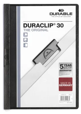 Produktbild von Durable DURACLIP 30, Schwarz, Transparent, PVC, 30 Blätter, A4, 1 Stück(e)